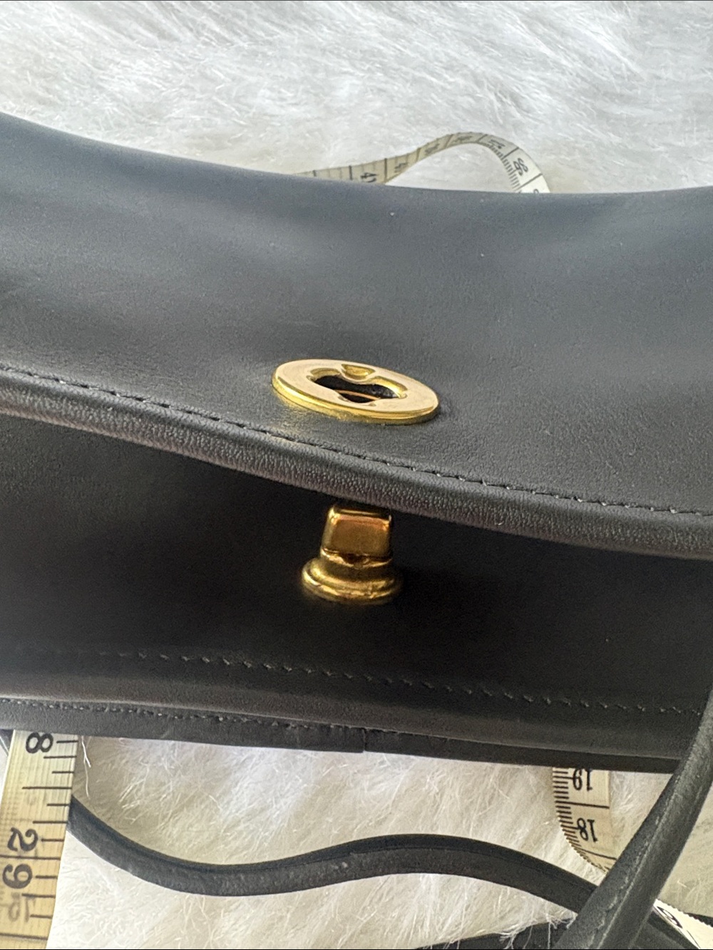 Coach Black Leather Turnlock Crossbody Bag - Picture 11 of 16